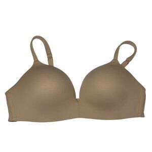Cacique - Lane Bryant Tan Beige Simply Wire Free Plunge Bra Women's Size 38D